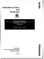 John Deere 216, 324, 524, 624 Walk-Behind Tillers and 5B Sprayers Technical Manual (TM1233)