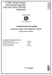 TM123619 - John Deere 1775NT 16-Row Planter w.ExactEmerge Row Units (SN.-765100) Diagnostic Manual