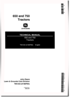 John Deere 650 and 750 Utility Tractors Technical Manual (TM1242)