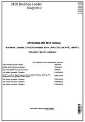 TM12435 - John Deere 310K Backhoe Loader (SN: E219607-) Diagnostic, Operation & Test Service Manual