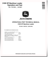 John Deere 310K EP (SN. from G219607) Backhoe Loaders Operation and Test Manual (TM12441)