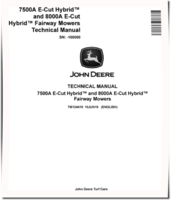 John Deere 7500A E-Cut Hybrid™ and 8000A E-Cut Hybrid™ Fairway Mowers (SN. up to 100000) Technical Manual (TM124419)