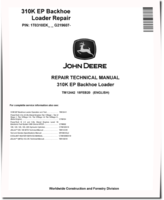 John Deere 310K EP (SN. from G219607) Backhoe Loaders Repair Manual (TM12442)