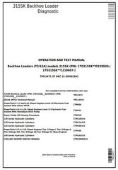 TM12471 - John Deere 315SK (T3/S3A) Backhoe Loader (SN: D229820-) Diagnostic and Test Service Manual