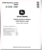 John Deere 315SK Side Shift Backhoe Loaders (SN. from C219607, D229820) Repair Manual (TM12472)