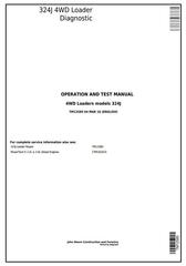 TM12585 - John Deere 324J 4WD Loader Diagnostic, Operation and Test Service Manual