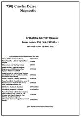 TM12709 - John Deere 750J Crawler Dozer Diagnostic, Operation and Test Service Manual