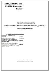 TM12735 - John Deere E210, E210LC and E230LC (T2/S2) Excavator Service Repair Technical Manual