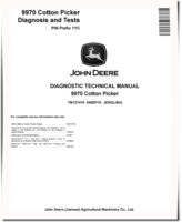 John Deere 9970 (PIN prefix 1YC) Cotton Pickers Diagnostic Manual (TM127419)
