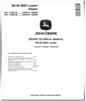 John Deere WL56 (SN: C000010-000508, D000326-000508) 4WD Loaders w.T2/S2 Engines Repair Manual (TM12745)