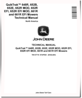 John Deere QuikTrak 648R, 652B, 652E, 652R EFI/MOD, 661R (EFI) Walk-Behind Mowers Technical Manual (TM127719)