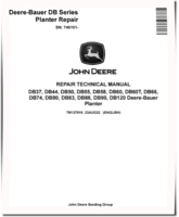 John Deere DB37, DB44, DB50, DB55, DB58, DB60, DB66, DB74, DB80, DB83, DB88, DB90, DB120 Planters Repair Manual (TM127819)