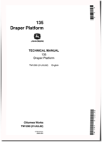 John Deere 135 Draper Platforms Technical Manual (TM1280)