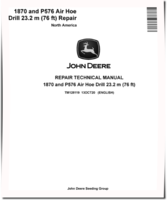John Deere 1870 and P576 23.2 m (76 ft) Air Hoe Drills Repair Manual (TM128119)