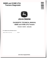 John Deere 5085E and 5100E iT4 Tractors Diagnostic Manual (TM128219)