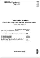 TM12827 - John Deere 325SK (T2/S2) Backhoe Loader (SN. From 235589) Diagnostic & Test Service Manual