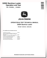 John Deere 325SK Side Shift Backhoe Loaders (SN. from C235589) Operation and Test Manual (TM12827)