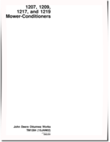 John Deere 1207, 1209, 1217 and 1219 Mower-Conditioners (North America) Technical Manual (TM1284)
