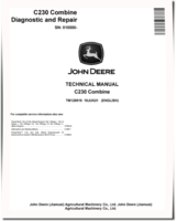 John Deere C230 (4LZ-11, 4LZ-11A) Combines (SN. from 010000) Technical Manual (TM128519)