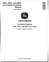 John Deere 204C, 205C and 206C Corn Heads (Export Edition) Technical Manual (TM129219)