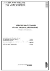 TM12927 - John Deere 344K (SN.from B030077) iT4 4WD Loader Diagnostic, Operation&Test Service Manual