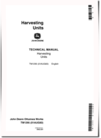 John Deere 3940, 3950, 3955, 3960, 3970, 3975, 5200, 5440, 5460, 5720, 5730 and 5820 Harvesting Units Technical Manual (TM1295)