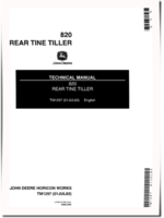 John Deere 820 and 820A Rear Tine Tillers Technical Manual (TM1297)