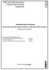 TM13007X19 - John Deere 318E, 320E Skid Steer Loaders w.EH Controls Diagnostic & Test Service Manual