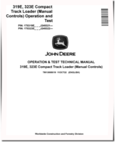 John Deere 319E and 323E (SN. from J249321) Compact Track Loaders (Manual Controls) Operation and Test Manual (TM13008X19)