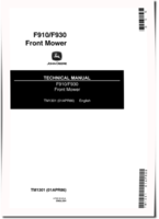John Deere F910 and F930 Front Mowers Technical Manual (TM1301)