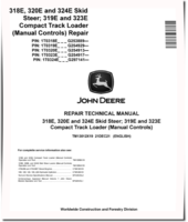 John Deere 319E, 323E Compact Track Loaders, 318E, 320E and 324E Skid Steer Loaders with Manual Controls (SN. from G253889) Repair Manual (TM13012X19)