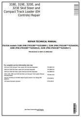 TM13013X19 - John Deere 318E, 319E, 320E, 323E Skid Steer & Compact Track Loader (EH) Repair Manual