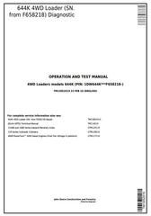TM13052X19 - John Deere 644K 4WD Loader (SN. F658218-) Diagnostic, Operation and Test Service Manual
