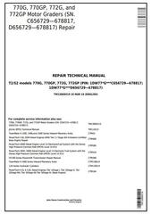 TM13069X19 - John Deere 770G, 770GP, 772G, 772GP (SN.656729-678817) Motor Grader Service Repair Manual