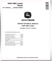 John Deere 944K (SN: E669456-690604) 4WD Loaders Repair Manual (TM13095X19)