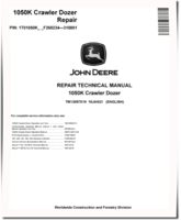 John Deere 1050K (SN: F268234-318801) Crawler Dozers Repair Manual (TM13097X19)