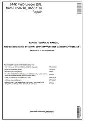 TM13119X19 - John Deere 644K 4WD Loader (SN. from C658218, D658218) Service Repair Technical Manual