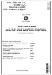 TM13136X19 - John Deere 640L, 648L, 748L (SN.C666893—690813; D679126—690813) Skidder Repair Manual