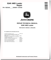 John Deere 524K (SN: D000001-001000) 4WD Loaders Repair Manual (TM13143X19)