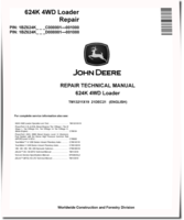 John Deere 624K (SN. before C001000, D001000) 4WD Loaders Repair Manual (TM13211X19)