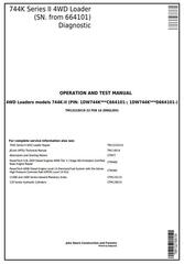 TM13219X19 - John Deere 744K Series II 4WD Loader (SN. from 664101) Diagnostic & Test Service Manual