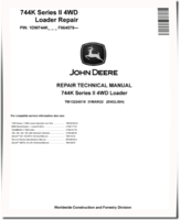 John Deere 744K-II (SN. from F664578) 4WD Loaders Repair Manual (TM13224X19)