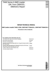 TM13225X19 - John Deere 744K Series II 4WD Loader (SN. from C664101; D664101) Service Repair Manual