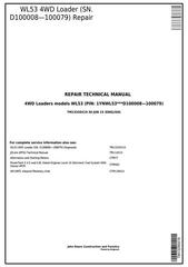 TM13256X19 - John Deere WL53 4WD Loader (SN. D100008—100079) Service Repair Technical Manual
