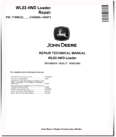 John Deere WL53 (SN: D100008-100079) 4WD Loaders Repair Manual (TM13256X19)