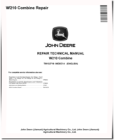 John Deere W210 Combines Repair Manual (TM132719)