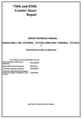 TM13282X19 - John Deere 750K and 850K Crawler Dozer (PIN:1T0*50KX__F2715**-) Service Repair Manual