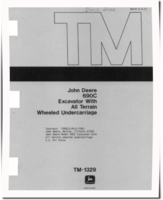 John Deere 690CR Excavators with All Terrain Wheeled Undercarriage Technical Manual (TM1329)