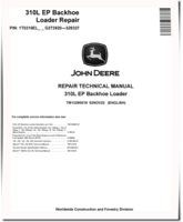 John Deere 310L EP Backhoe Loaders (SN: G273920-329327) Repair Manual (TM13290X19)