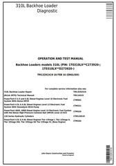 TM13291X19 - John Deere 310L Backhoe Loader (SN. from 273920) Diagnostic Operation and Test Manual